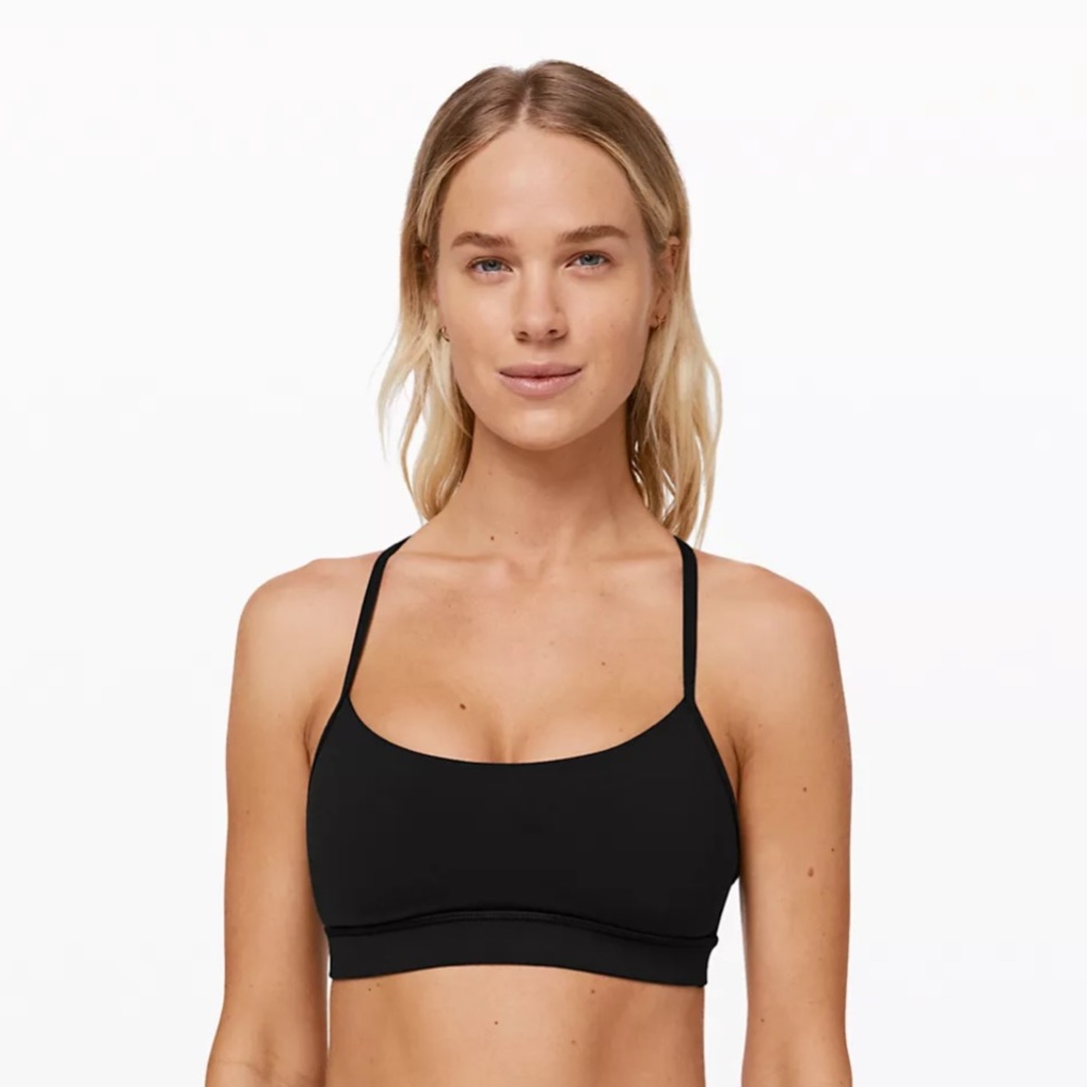 Black Lululemon Flow Y Nulu Bra